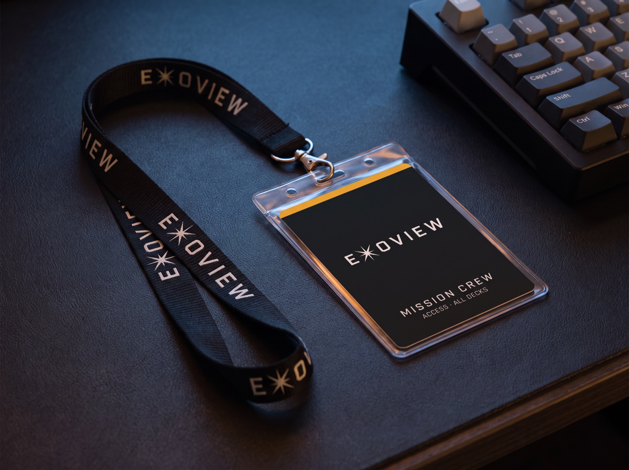 Exo-View lanyard and crew pass