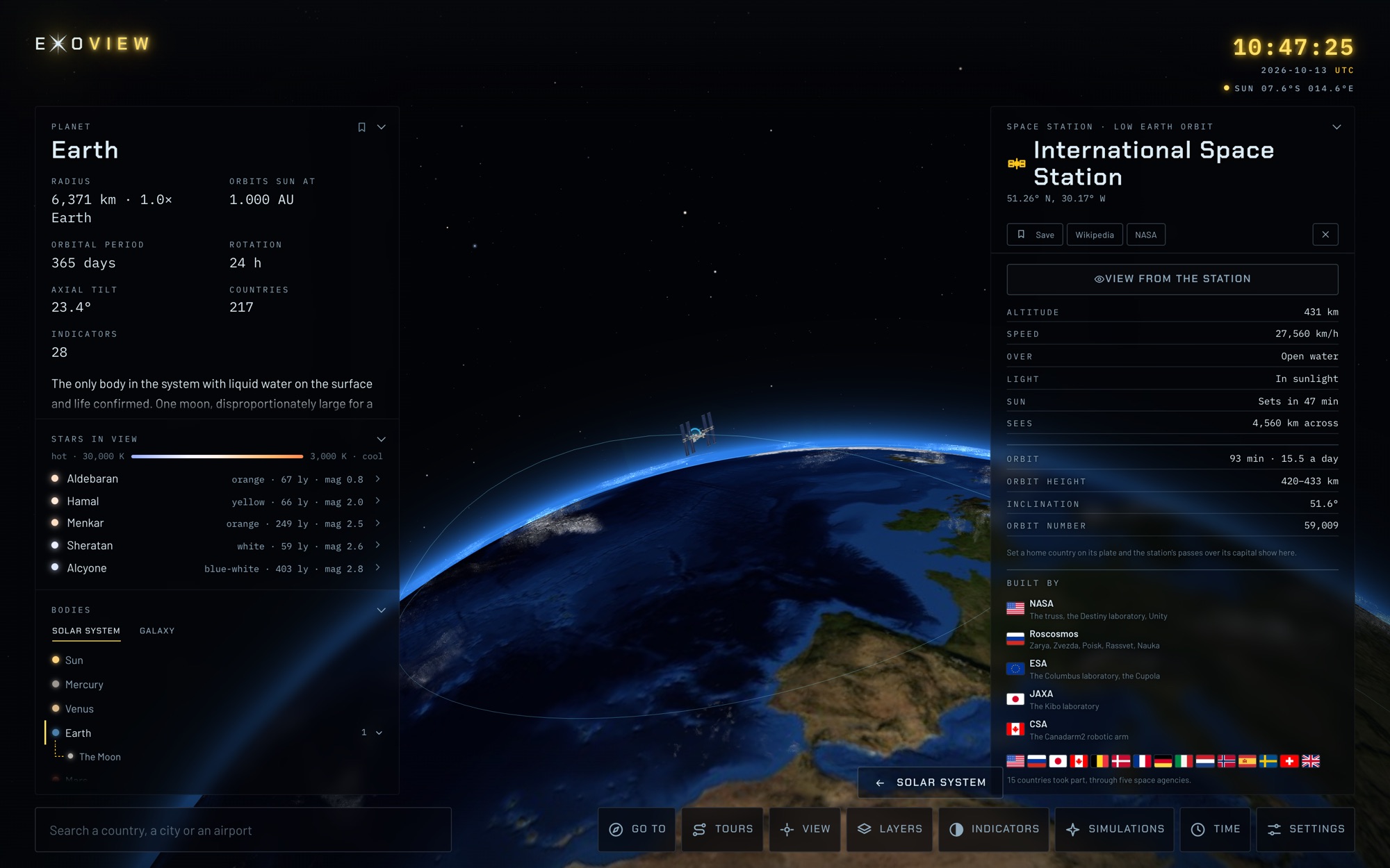 Exo-View - the International Space Station over the Earth