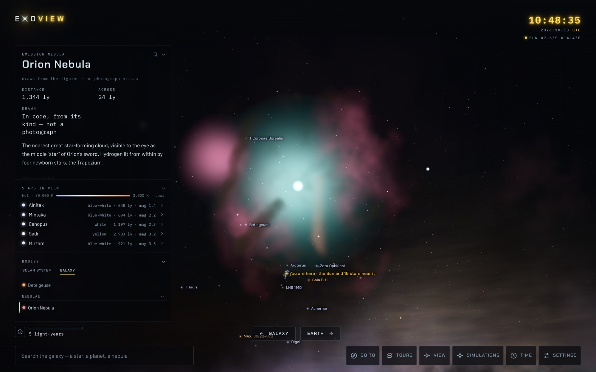 Exo-View - the Orion Nebula