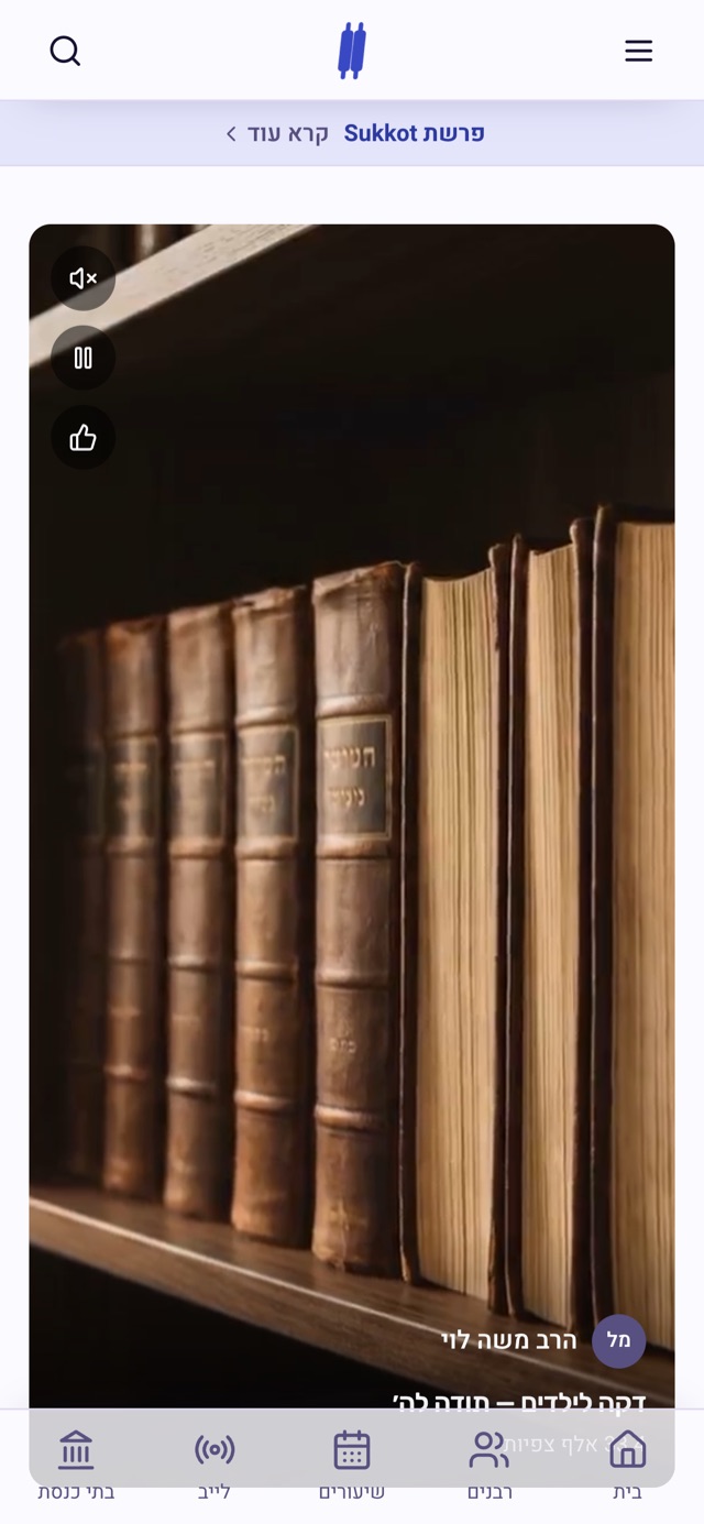 Midrash.live on mobile - shorts